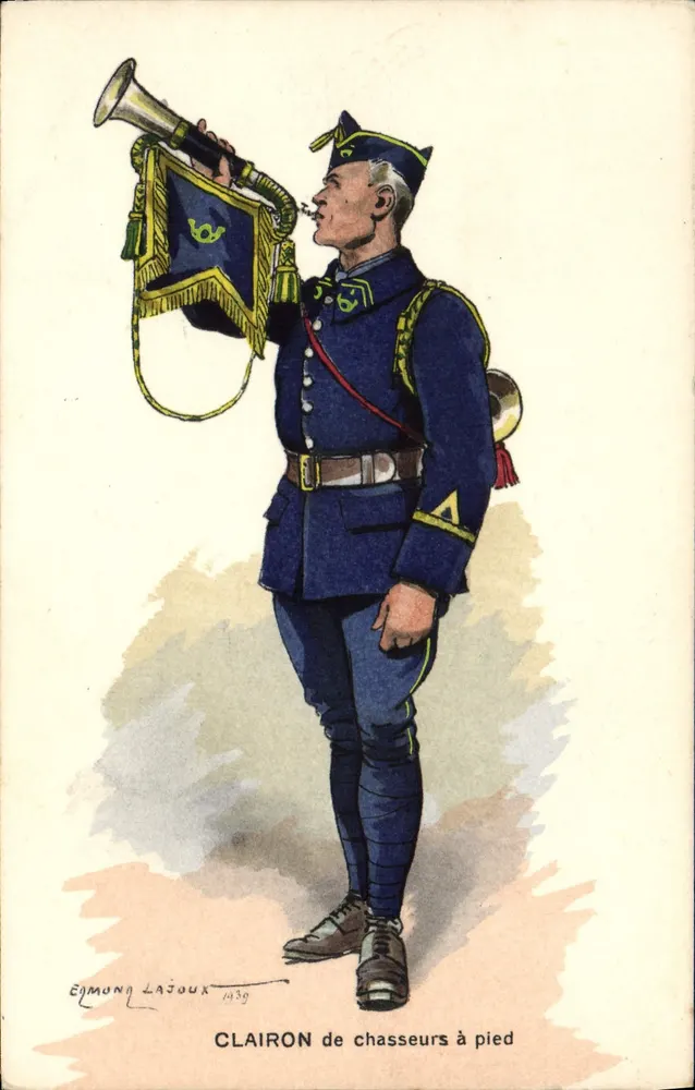 Clairon de soldados a pé — Editor: Egmond Lajoux, n° 399 - Frente