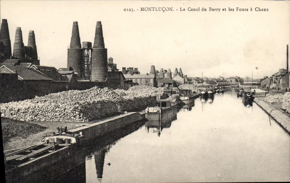 Montluçon - Der Berry-Canal und die Kalköfen — G. Chaumont, Verlag in Montluçon, Nr. 0123 - Vorderseite