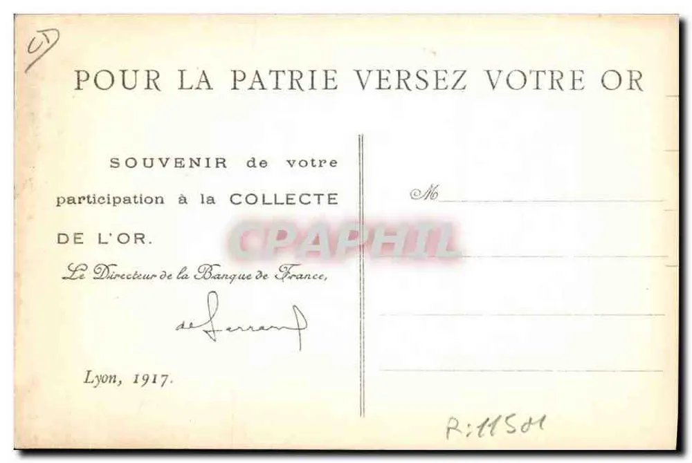 Soldat in Aktion — Goldsammlung des Rhône — Imp. E. Rousseau, Dole-Jura - Rückseite