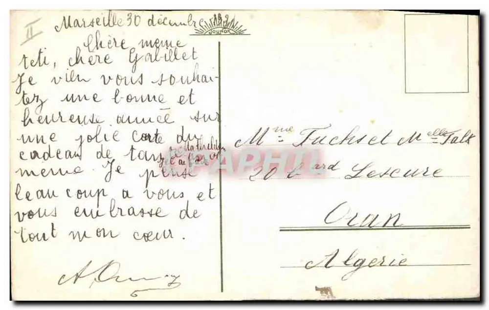 Rote Anemonen — Aquarellzeichnung — Signiert 'E. Denny' - Rückseite