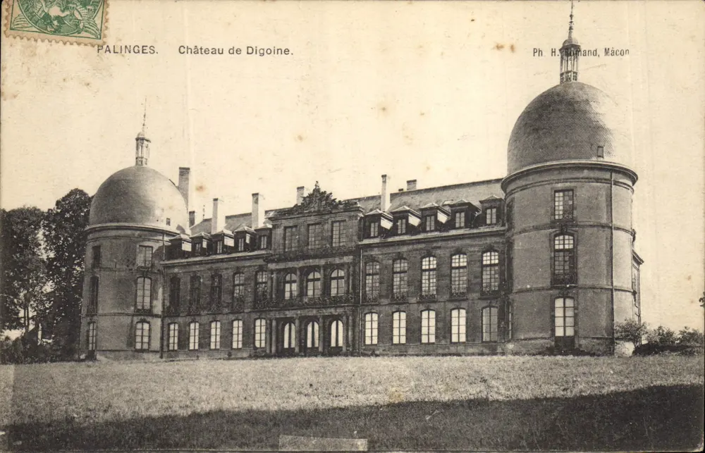 Palinges. Castelo de Digoin — Ph. H. Raimond, Mâcon - Frente