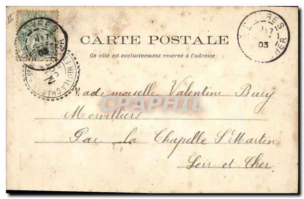 Suèvres — Villa de Bonneau — Editora Lausselat, Châteaudun - Verso