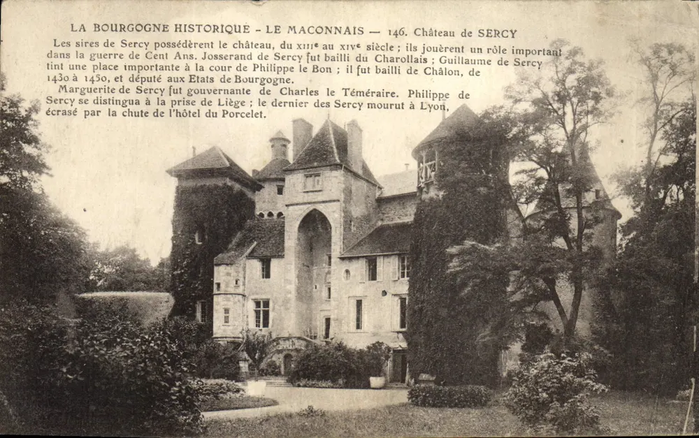 O Maconnais — Castelo de Sercy — A BORGONHA HISTÓRICA — 146 - Frente
