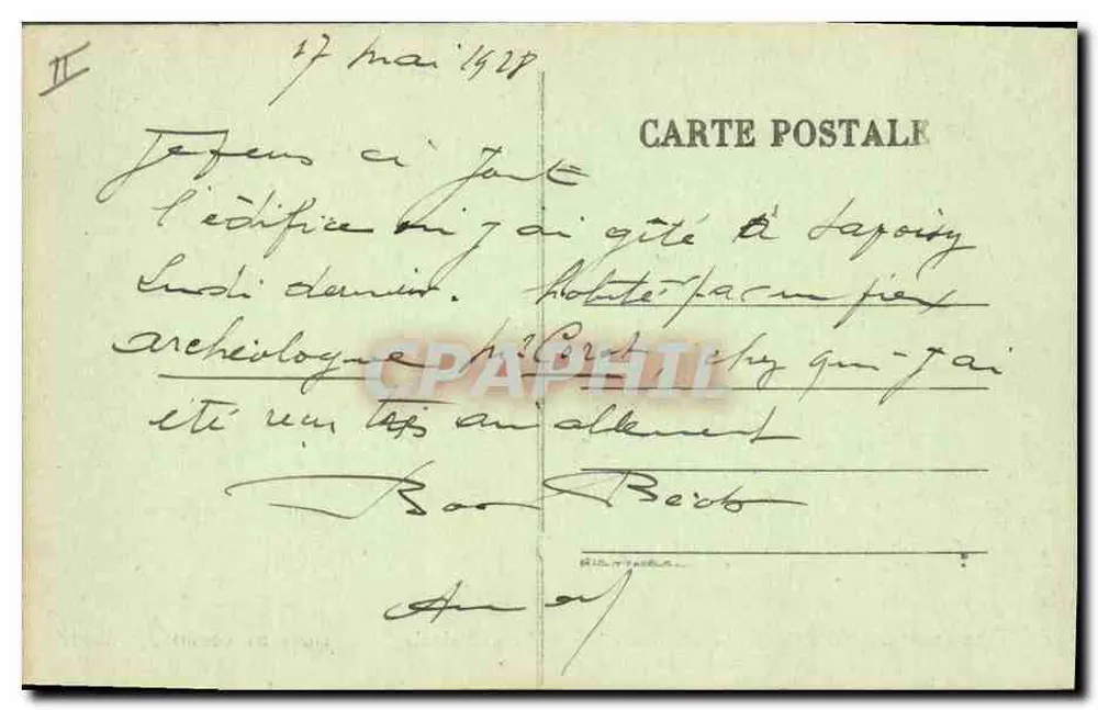 Savoisy — Reste des Schlosses aus dem 15. Jahrhundert (im 19. Jahrhundert restauriert) — Édit. H. Courbon, Avallon - Rückseite