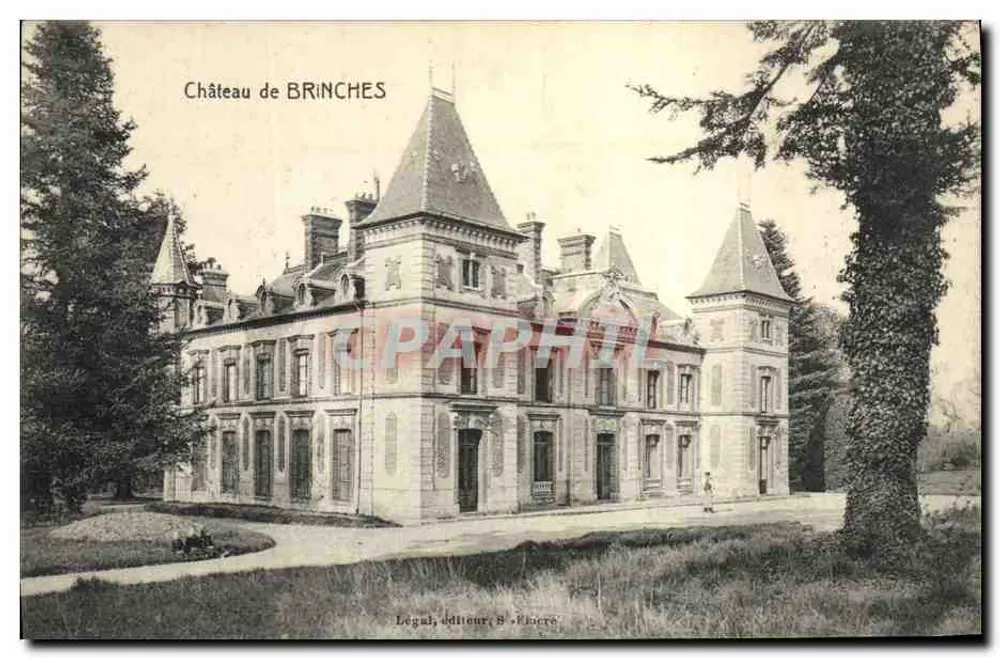 Castelo de BRINCHES — vista do castelo com um jardim e árvores — editor Legal, 8 Place - Frente