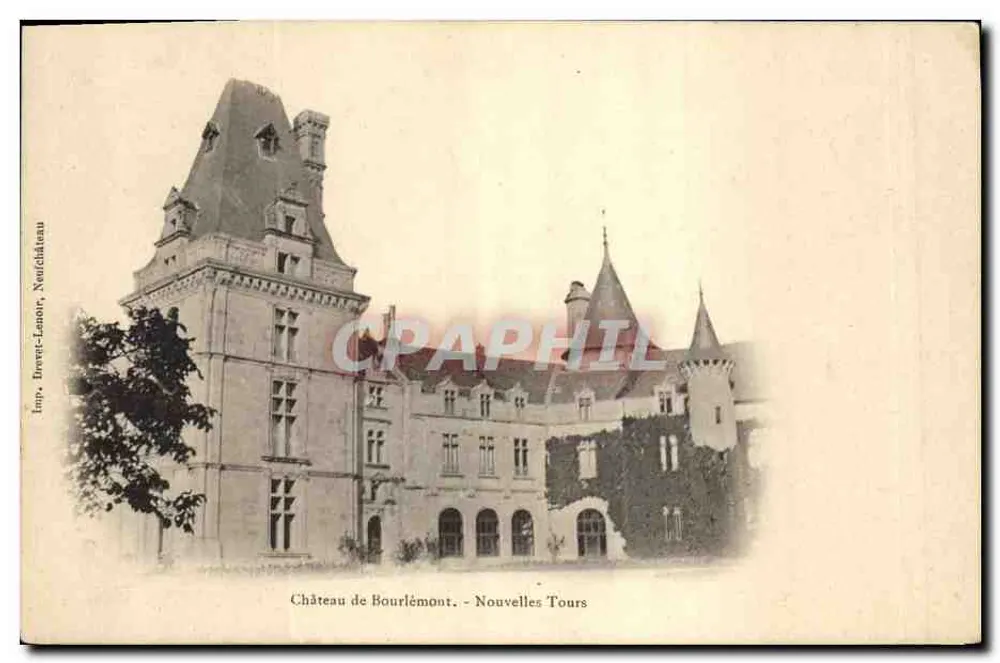 Castelo de Bourlémont - Novas Torres — imp. Bruvei-Leonor, Neufchâteau - Frente