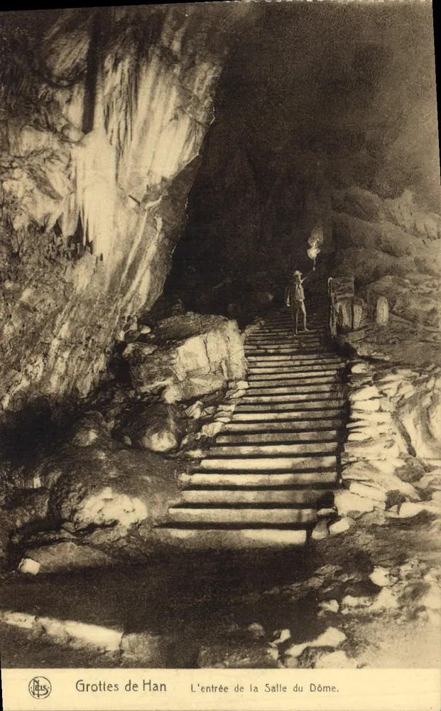 Grotten von Han — Der Eingang zur Salle du Dôme — Verlag N. J. S. (N. J. S.) - Vorderseite