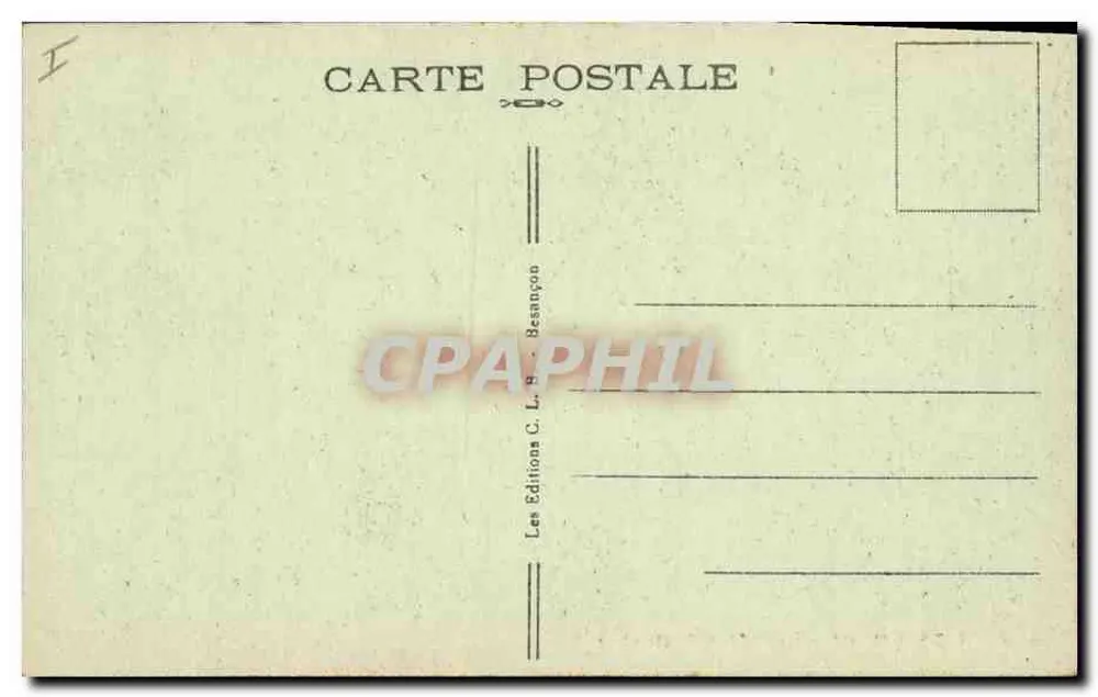 Grottes d'Osselle (Doubs) — Salle des Petits Lacs — Verlag C. L. B. Besanyon, n° 7155 - Rückseite