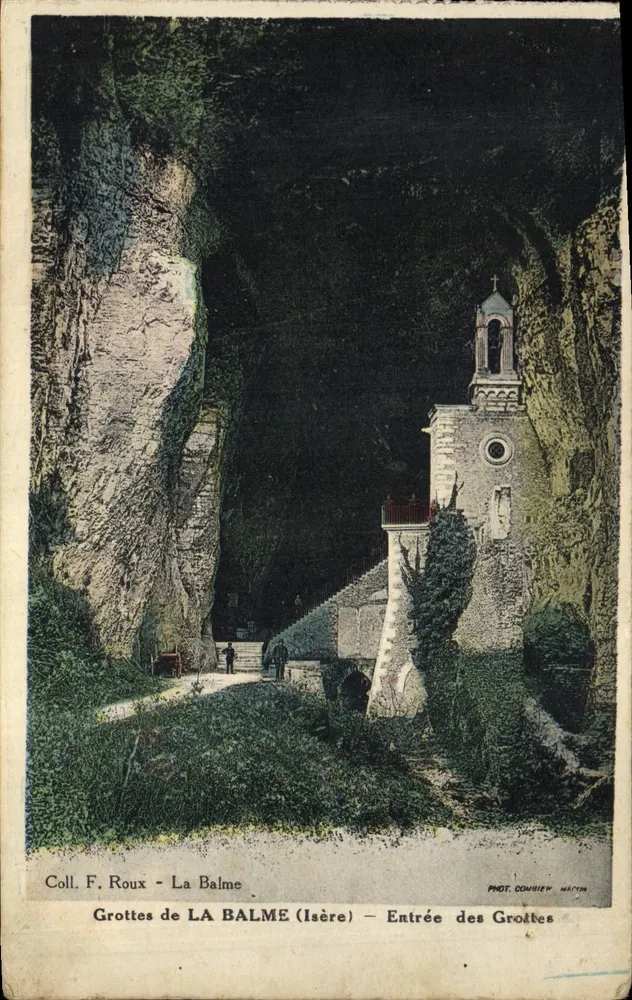 Höhlen von LA BALME (Isère) — Eingang zu den Höhlen — Coll. F. Roux — Fot. Courrier Marten - Vorderseite