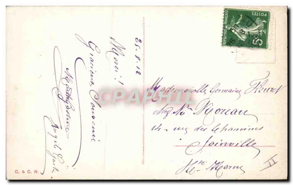Fille avec poupée et oies — composition décorative — éditeur C. & C. N. n° 2704/6 - Rückseite