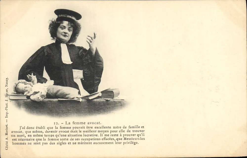 Die Anwältin — Nancy — Cliché A. Morinet, Imp.-Phot. J. Hoyer, n°12 - Vorderseite