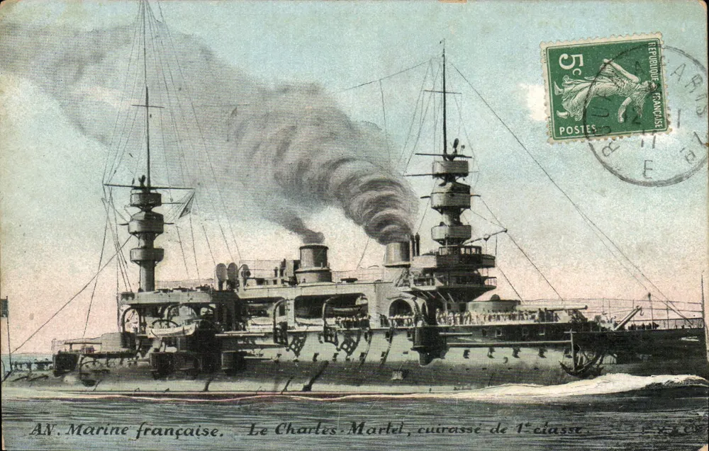 Der Charles Martel, Schlachtschiff der 1. Klasse — Französische Marine — Verlag AQUIL-Photo L.V. & Cie - Vorderseite