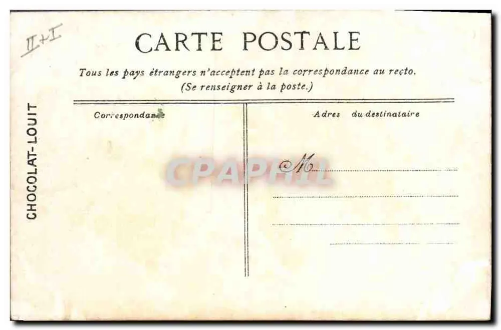 Le Charles Martel, Panzerkreuzer der 1. Klasse — Französische Marine — Für CHOCOLAT-LOUIT veröffentlicht - Rückseite