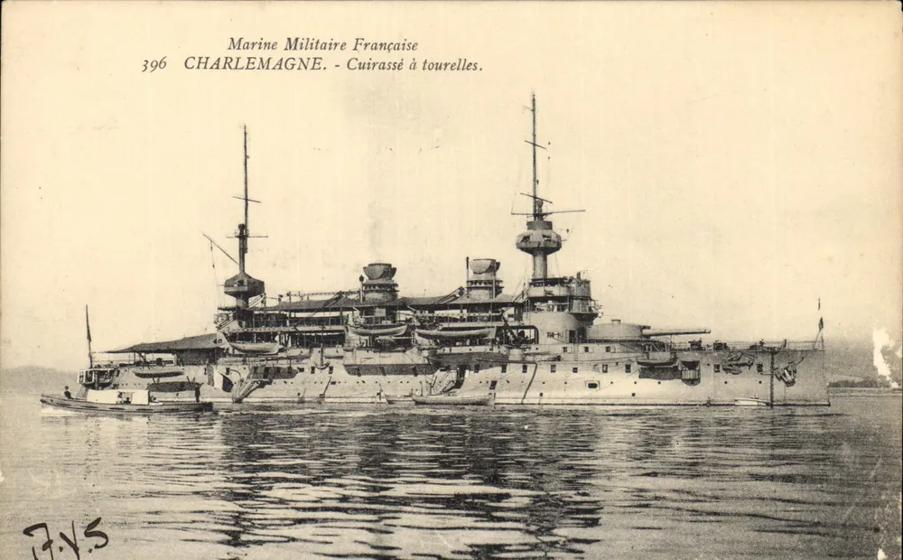 Charlemagne — Panzerkreuzer mit Turm — Französische Marine, Nr. 396 - Vorderseite