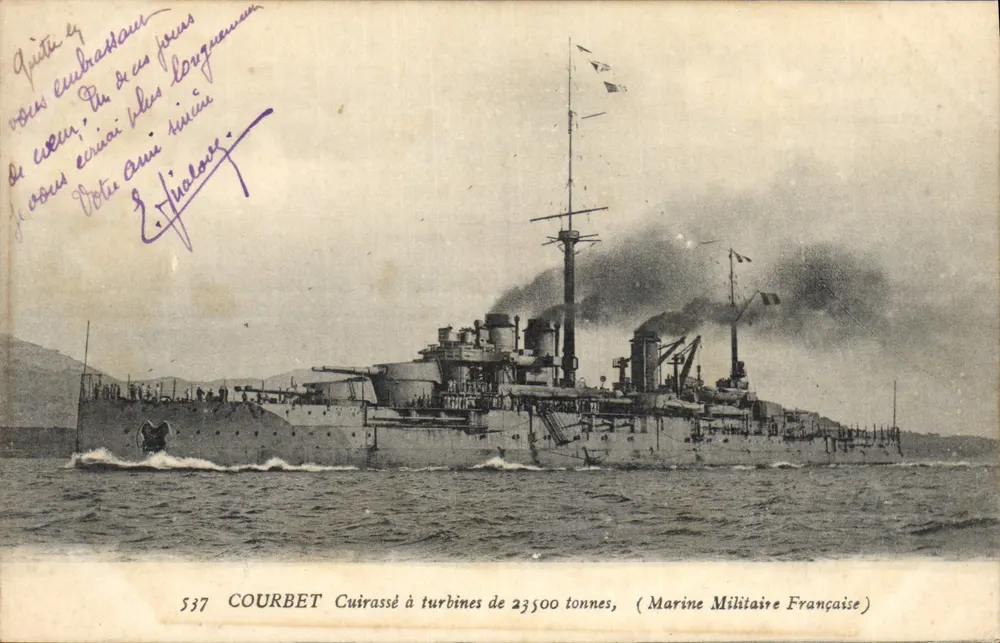 Panzerkreuzer Courbet — Französische Marine — Verlag Imp. Parisienne - Vorderseite