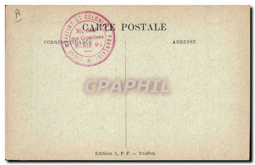 Statek wojenny francuski — CONDORCET — Ligue Maritime Française, 8 Rue de la Boétie, Paryż - Rewers