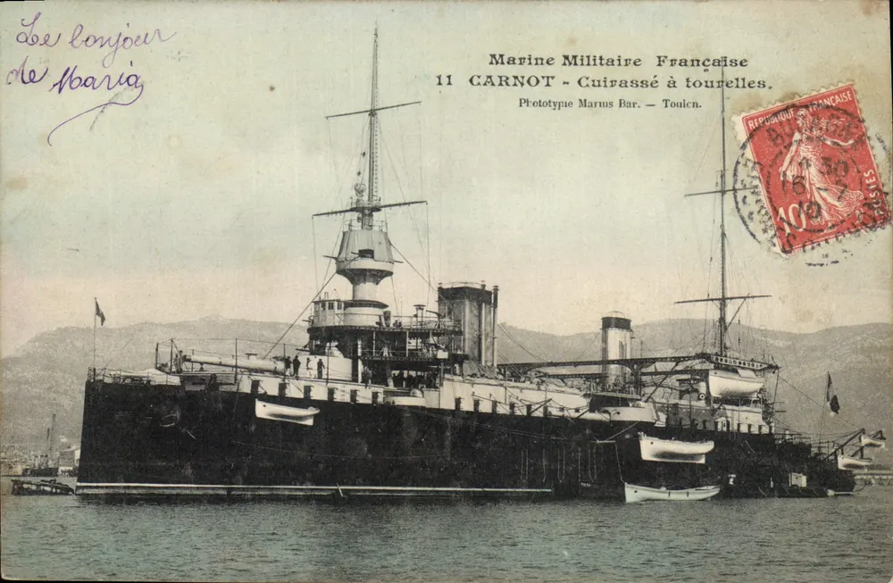Kriegsschiff Carnot — Mars Bar Prototyp — Toulon — Französische Marine - Vorderseite