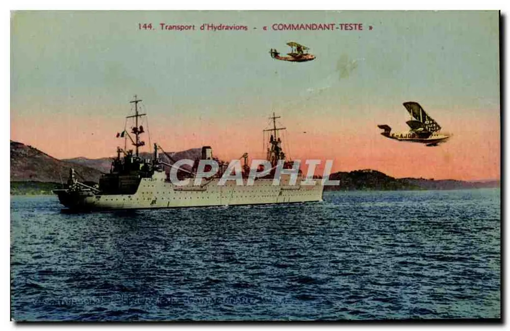 Transport von Seeflugzeugen - « COMMANDANT-TESTE » — Serie 144, Verlag nicht sichtbar - Vorderseite