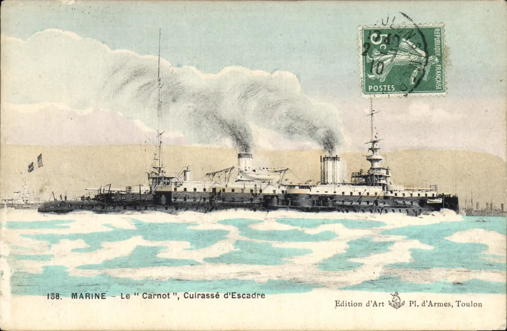 Marine — Der "Carnot", Schlachtschiff — Edition d'Art Pl. d'Armes, Toulon - Vorderseite