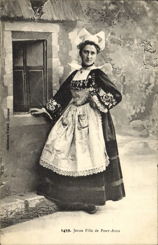 Menina de Pont-Aven — Coleção Villiard, Quimper — n° 1459 - Frente