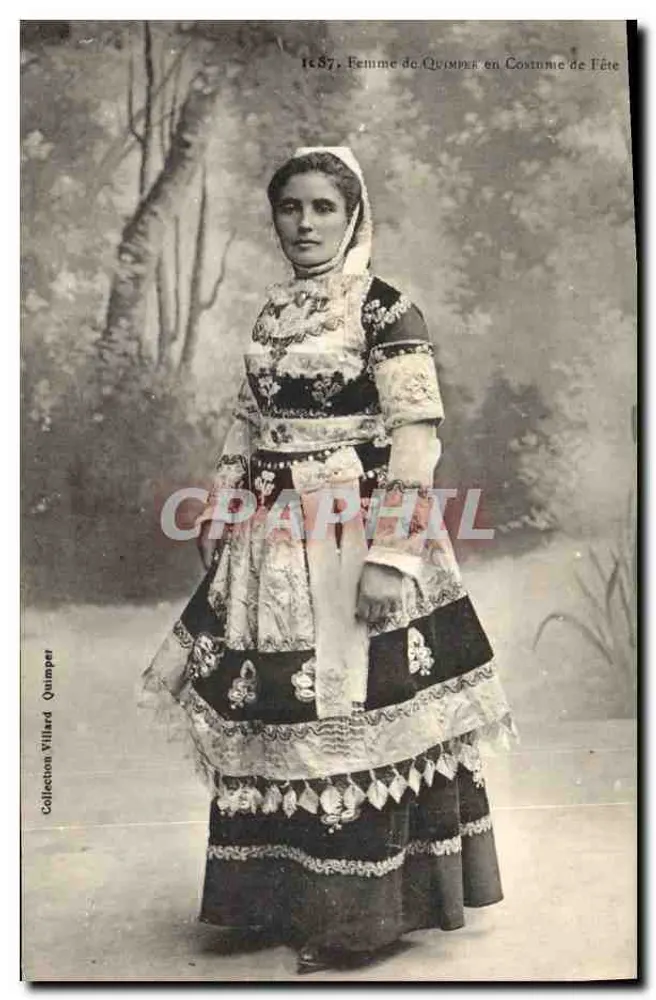 Frau aus Quimper im Festkleid — Sammlung Villard Quimper — n° 1687 - Vorderseite
