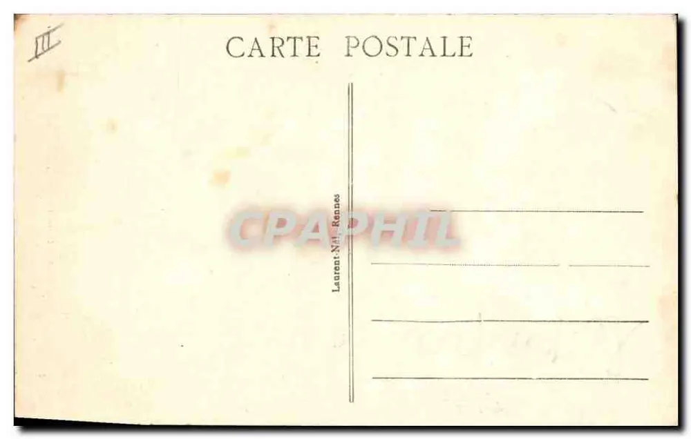 Jovem Lorientaise — retrato em traje tradicional — Laurent-Nil, Rennes, n°508 - Verso
