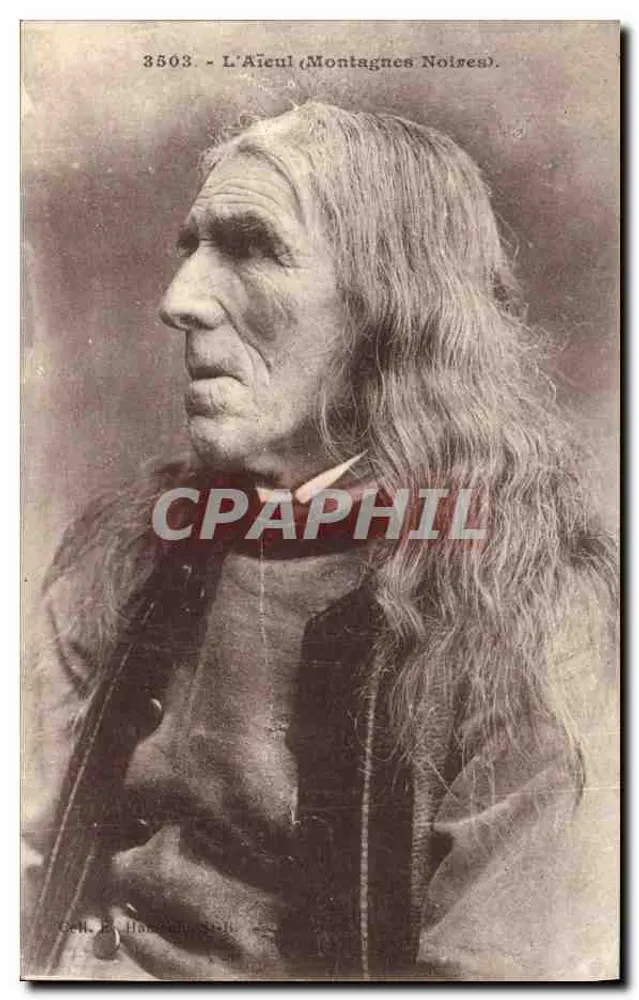 L'Aïeul (Montanhas Negras) — retrato de um homem idoso — Cell. R. Hamburgo, n°3503 - Frente