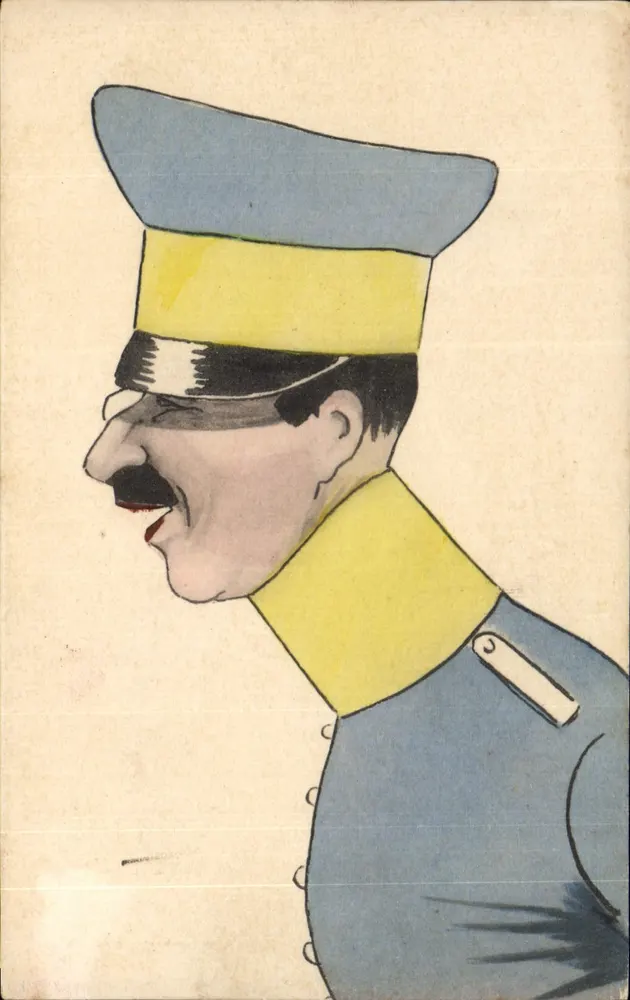 Caricatura de um oficial — Camille Cain, Nancy — B.K.W. 1.698 1 - Frente