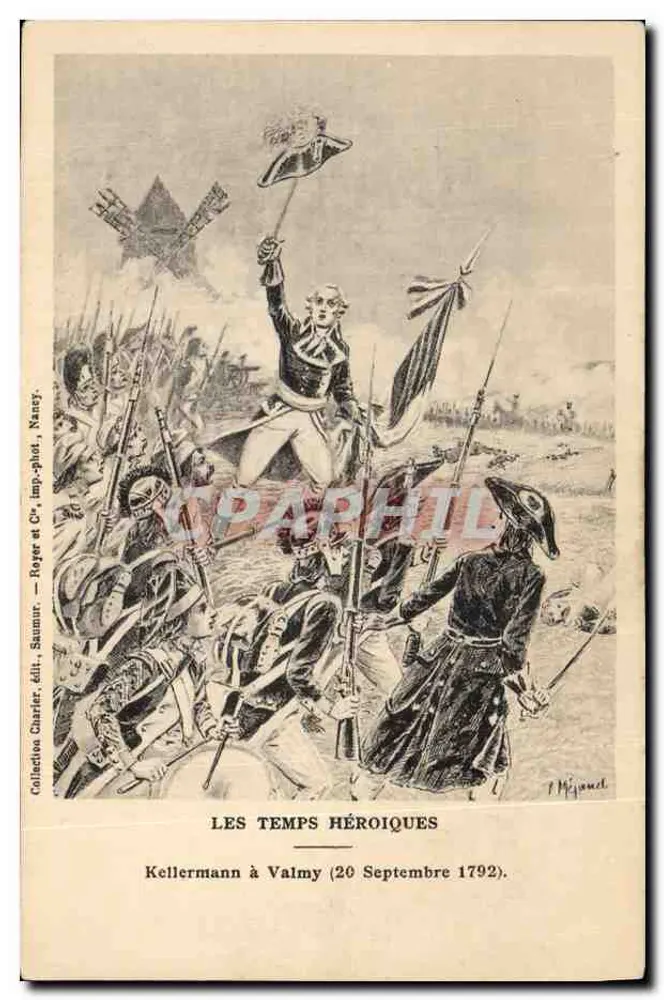 Kellermann em Valmy — 20 de Setembro de 1792 — Coleção Charlet, edição Roger et Cie, Nancy - Frente