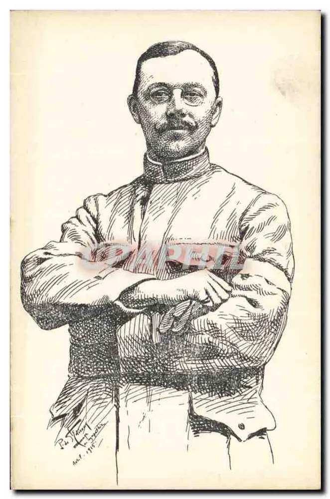 Retrato de um homem — desenho assinado 'P. T. G. - 1907' — editor não identificado - Frente