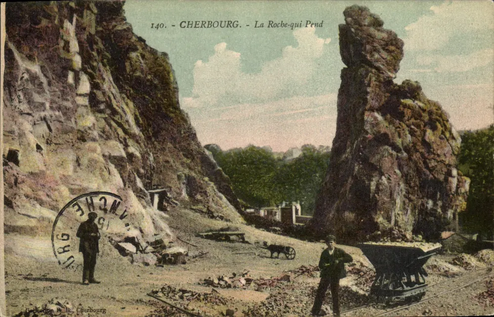 Cherbourg - A Roche-qui-Pend — editor L. Cherbourg, n° 140 - Frente