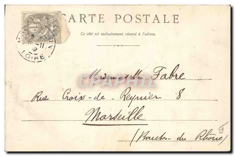 Saint-Étienne - Eine Steinbruch in Méons — Verlag Nommelles-Guilbert, Seriennummer nicht sichtbar - Rückseite