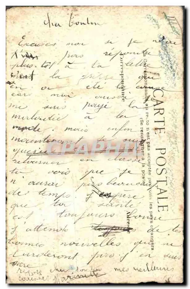 Landschaftsblumen — 'Vive la France' — Marineette - Rückseite