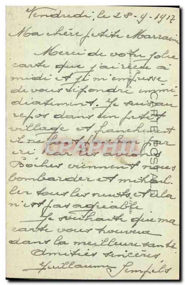 Dixmude — O Castelo de Woumen — Editor não visível, número de série não visível - Verso