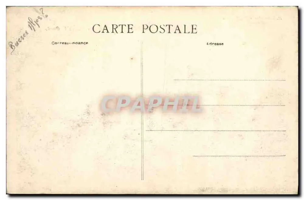 Castelo Rocher perto de Piégut (Oeste) — vista do castelo e de seu parque — H. Lapeyrère, editor, Nontron - Verso