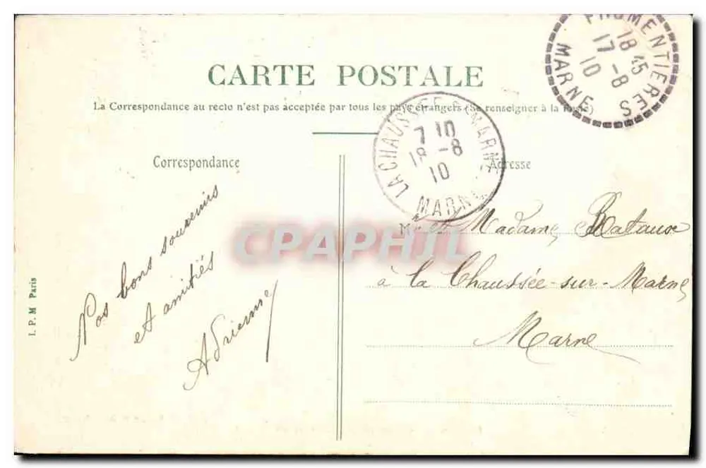 Castelo de La Charmoye, perto de Montmort — G. Dart, fot.-edit., Montmirail - Verso