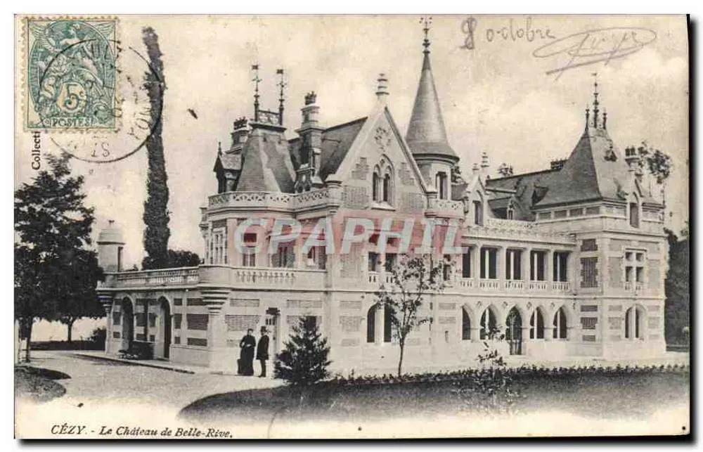 Cézy - O Castelo de Belle-Rive — editor Collectet, número de série não visível - Frente