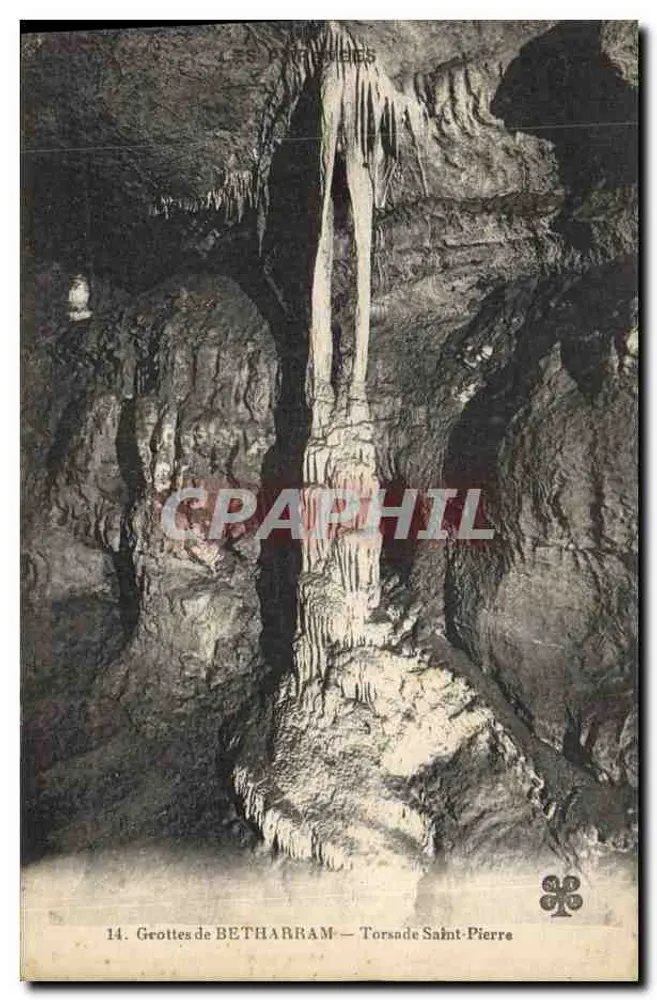 Grotte di BETHARRAM — Torsade di San Pietro — Stampa Illustrata - Recto