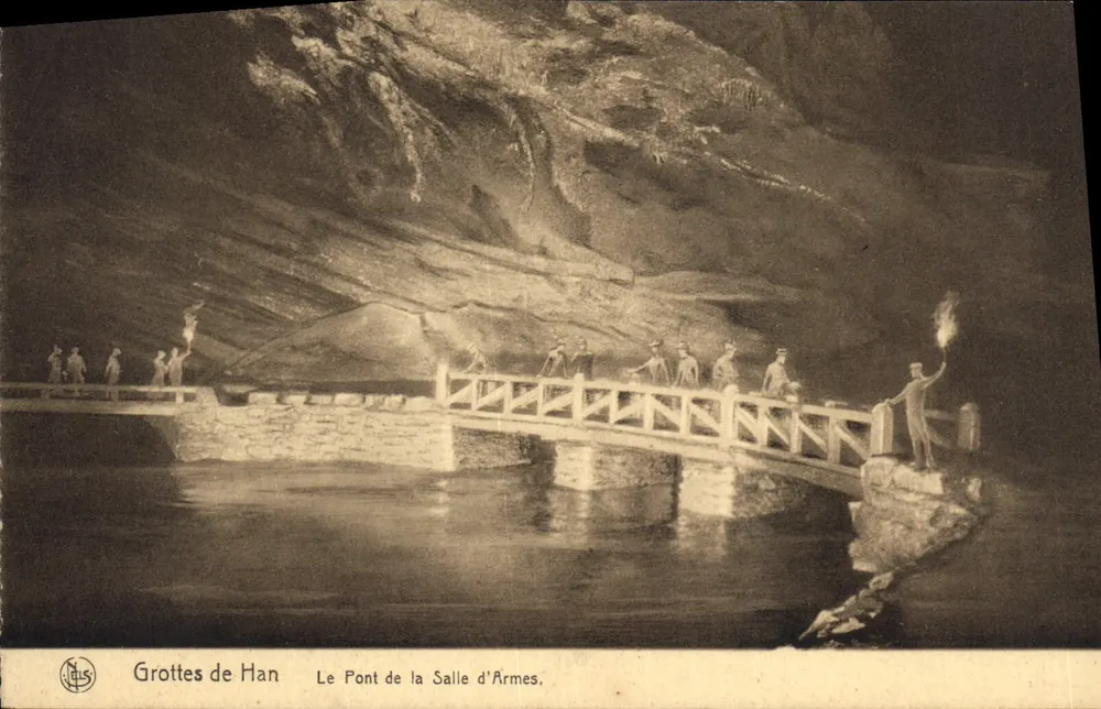 Grotten von Han — Brücke der Waffenkammer — Verlag J. LUS, Nr. 14 - Vorderseite