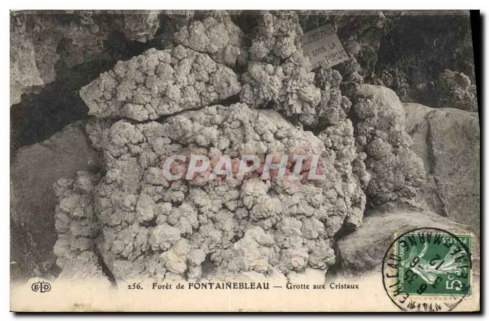 Wald von FONTAINEBLEAU — Kristallhöhle — Verlag ELD, Nr. 256 - Vorderseite
