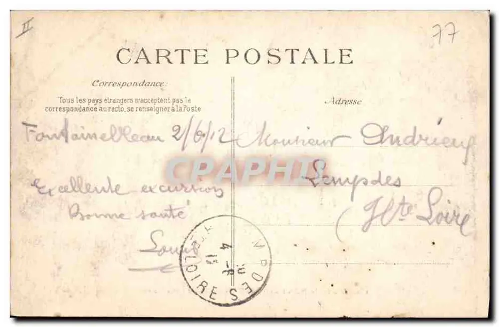 Wald von FONTAINEBLEAU — Kristallhöhle — Verlag ELD, Nr. 256 - Rückseite