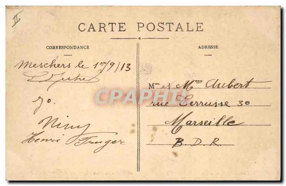 Meschers-les-Bains — Die bewohnten Höhlen — Höhlen der Fontaines — n°124 - Rückseite