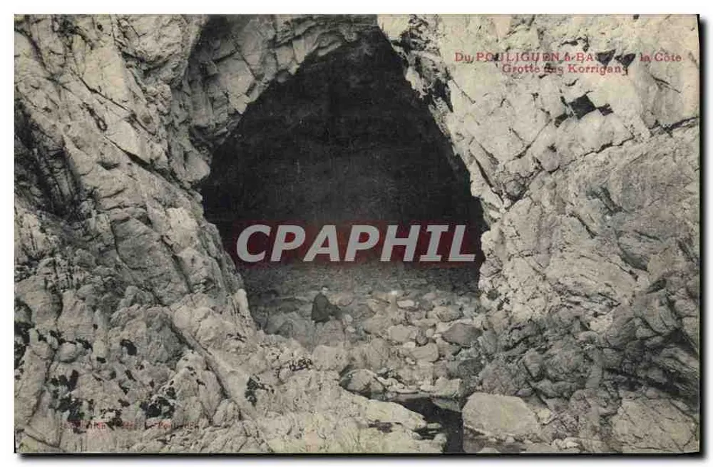 Grotte der Korrigans — Von POULJIGUEN zur Küste — Verlag: Léon Léonard, Nr. 242 - Vorderseite