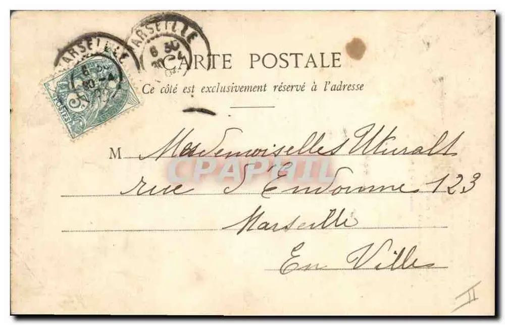 Die Kleine Bettlerin — Marcel Houjan — Poudrerie A. Blaser in Arles - Rückseite