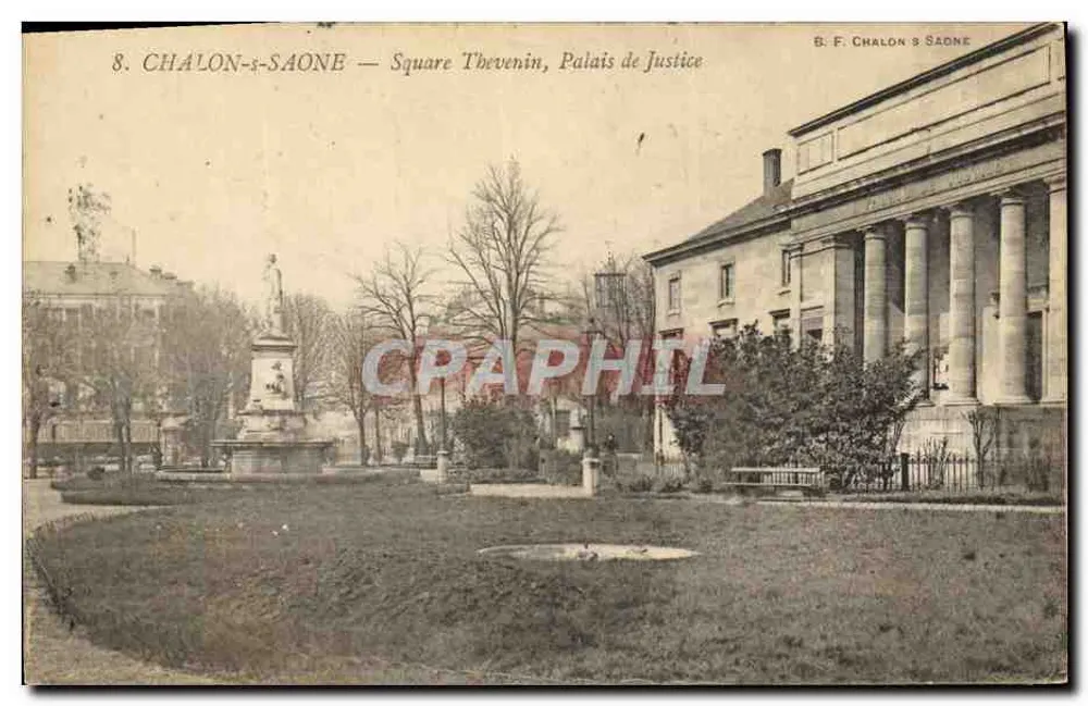 Chalon-sur-Saône — Square Thevenin, Palácio de Justiça — B. F. Chalon s' Saône - Frente