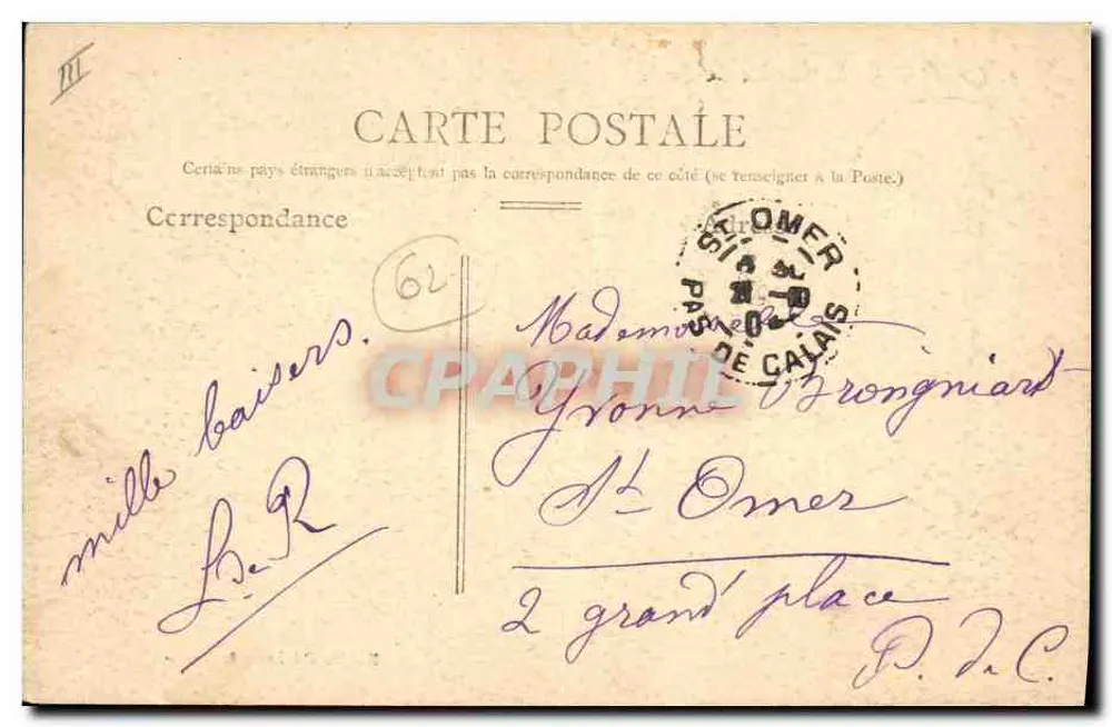 Calais — La Justice de Paix. — Extrait de l'Exposition Brazet Estevette - Verso