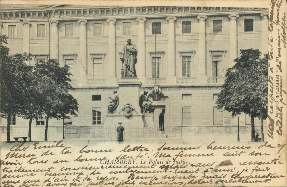 Chambery — Het Paleis van Justitie — uitgever Ravya en Cie, n° 168 - Voorkant