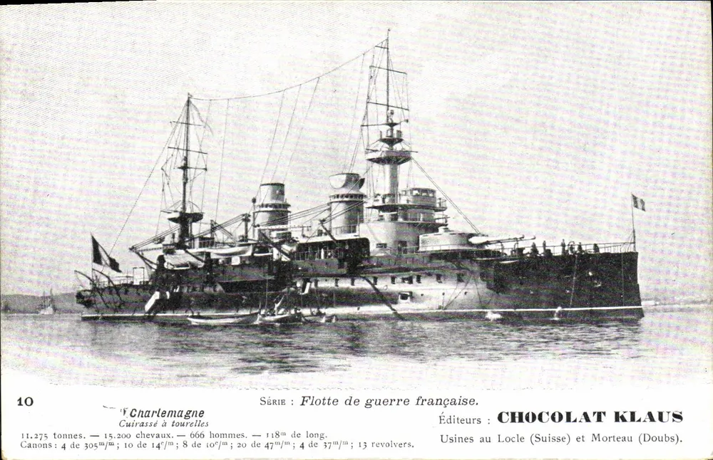 Charlemagne — Panzerkreuzer mit Turm — Verleger CHOCOLAT KLAUS - Vorderseite