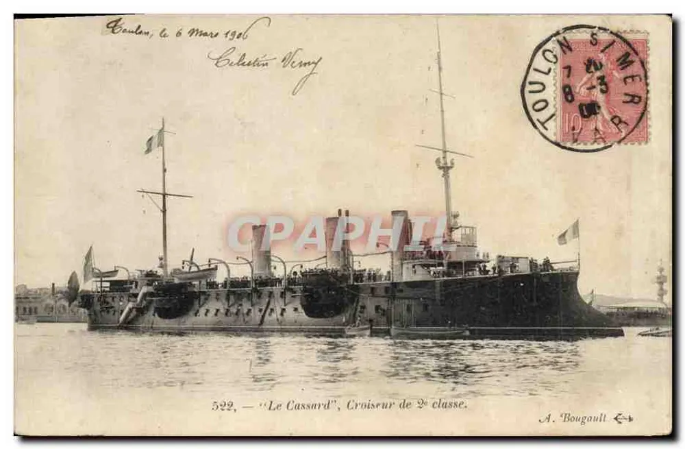 Le Cassard — Croiseur de 2e classe — A. Bougault, n° 522 - Vorderseite