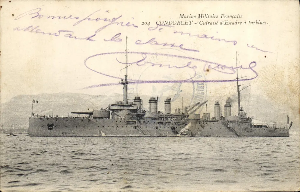 Condorcet — Turbinenflottenschiff — Französische Marine - Vorderseite